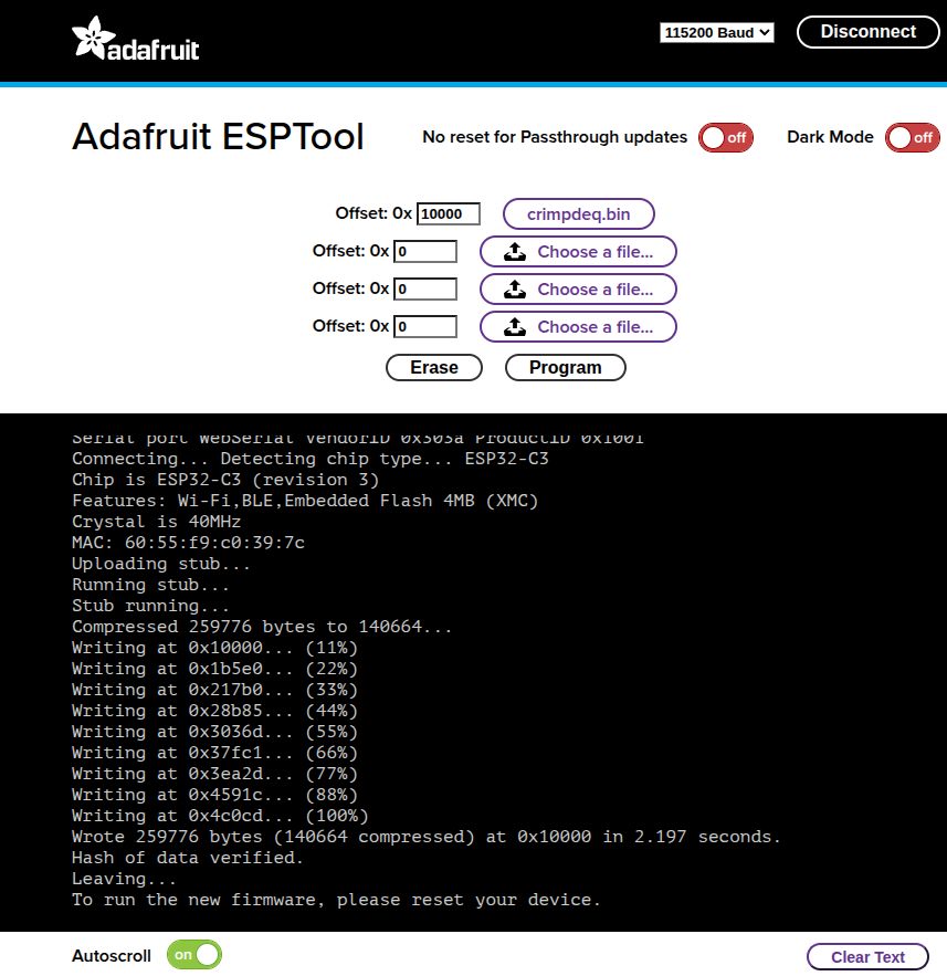 Flashing with ESPTool